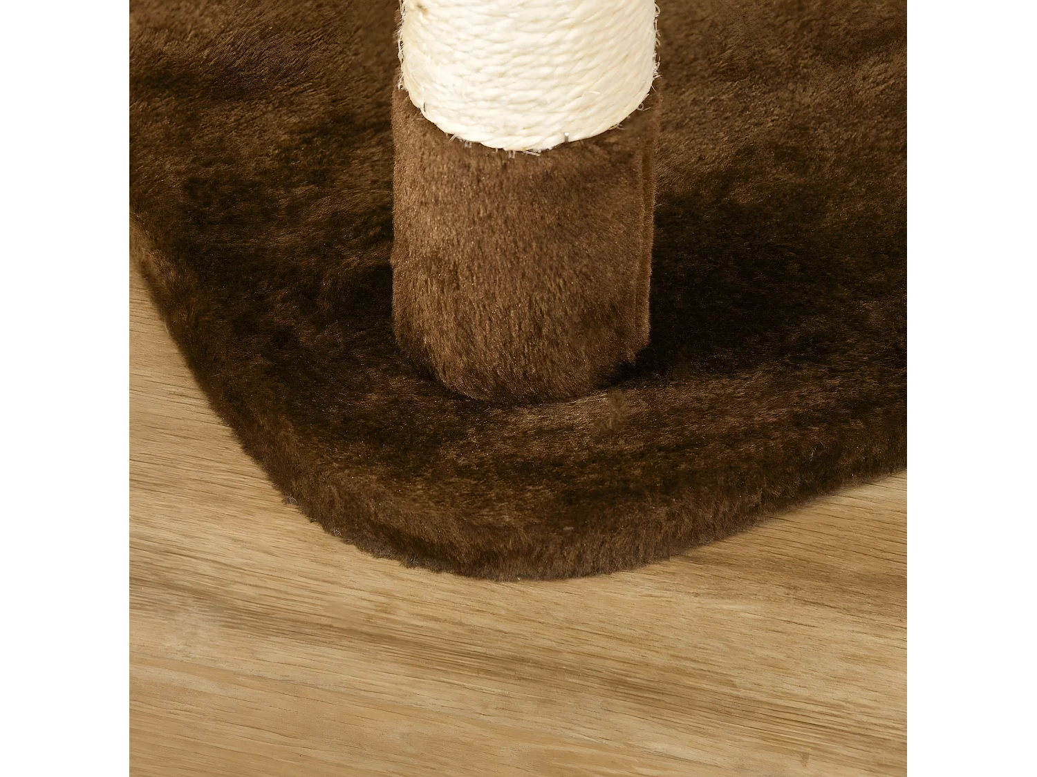 Rascador para gatos marrón y crema 65x50x153 cm PawHut