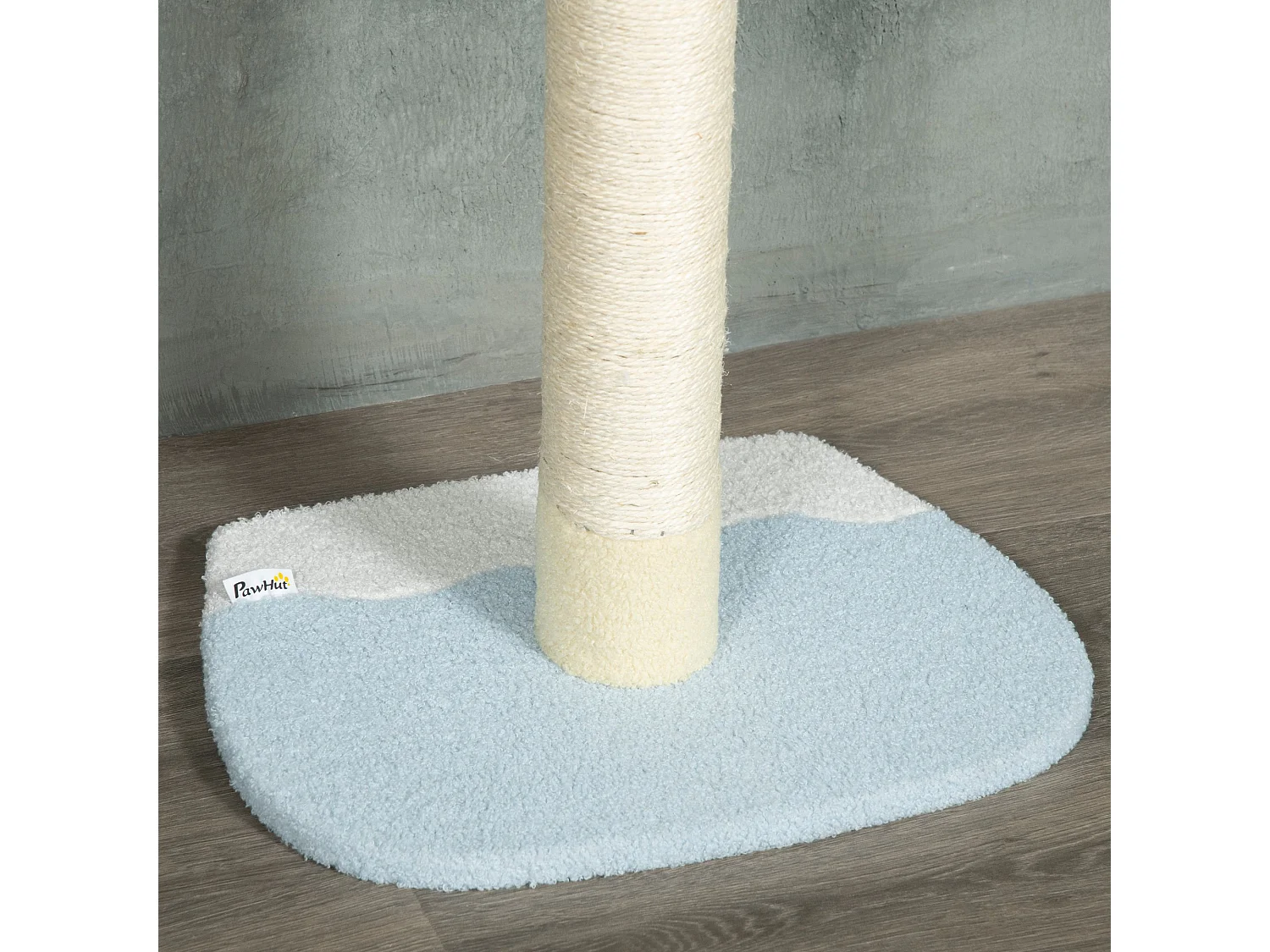 Árbol para gatos amarillo 47x34x260 cm PawHut