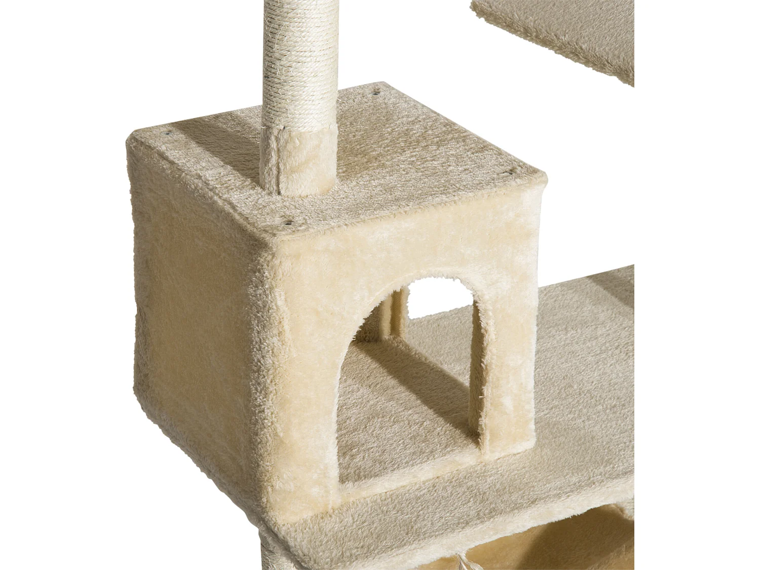 Árbol para gatos beige 70x40x152 cm PawHut