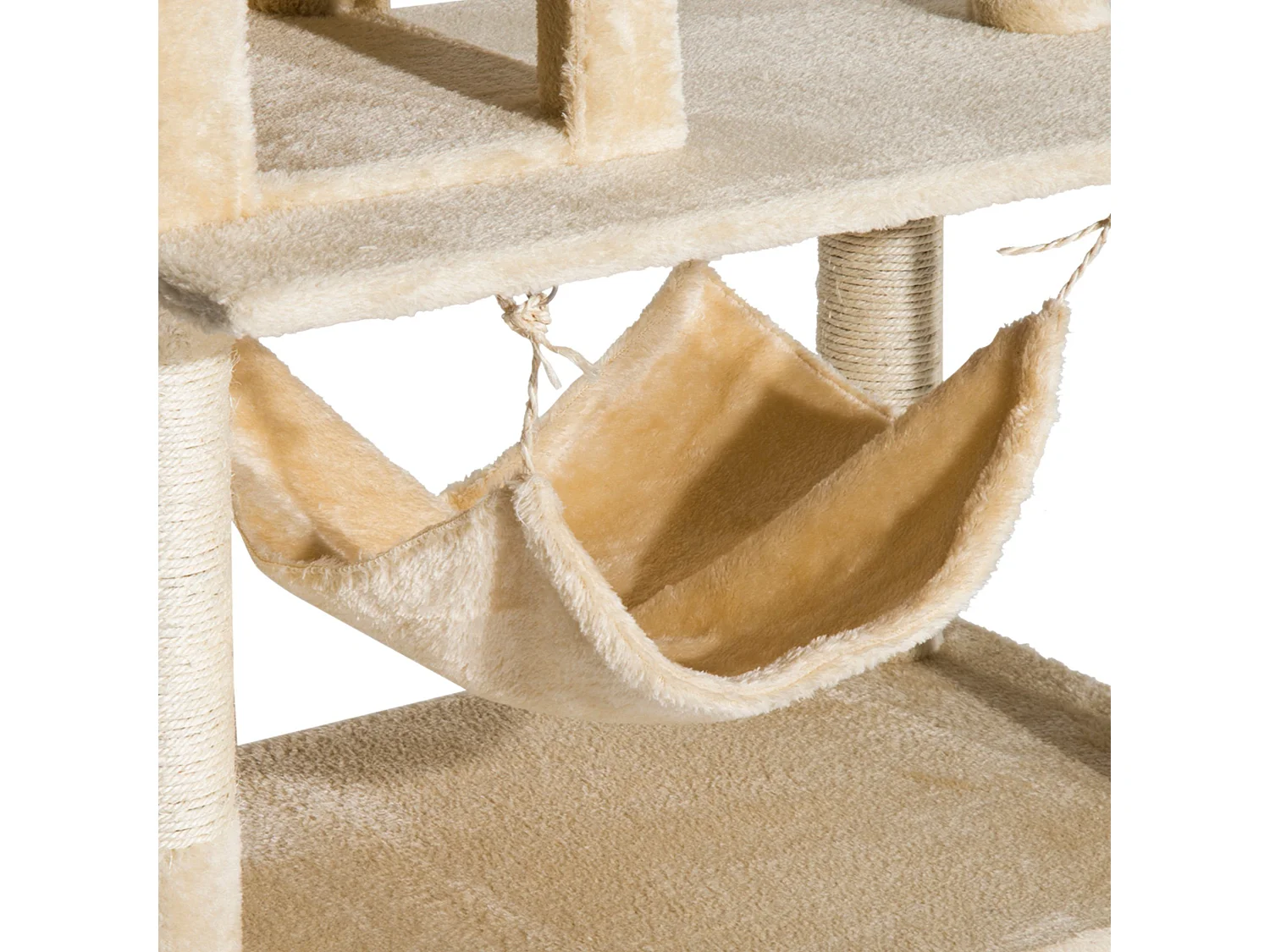 Árbol para gatos beige 70x40x152 cm PawHut