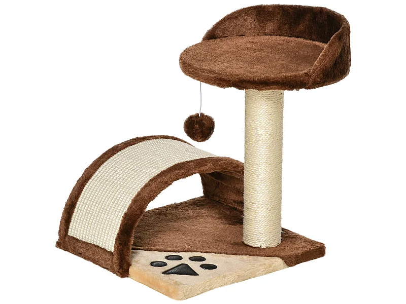 Árbol para gatos marrón 35.5x37x46 cm PawHut