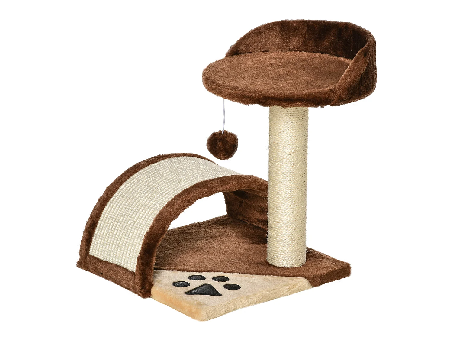 Árbol para gatos marrón 35.5x37x46 cm PawHut