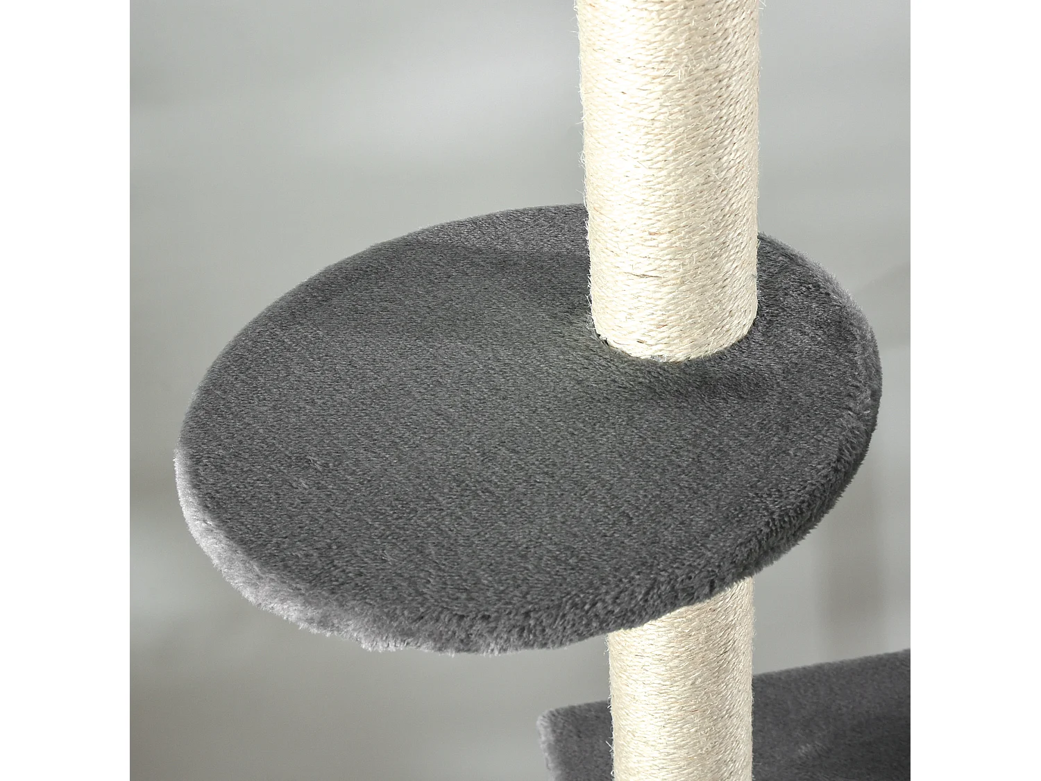 Árbol rascador para gatos gris claro 60x40x270 cm PawHut