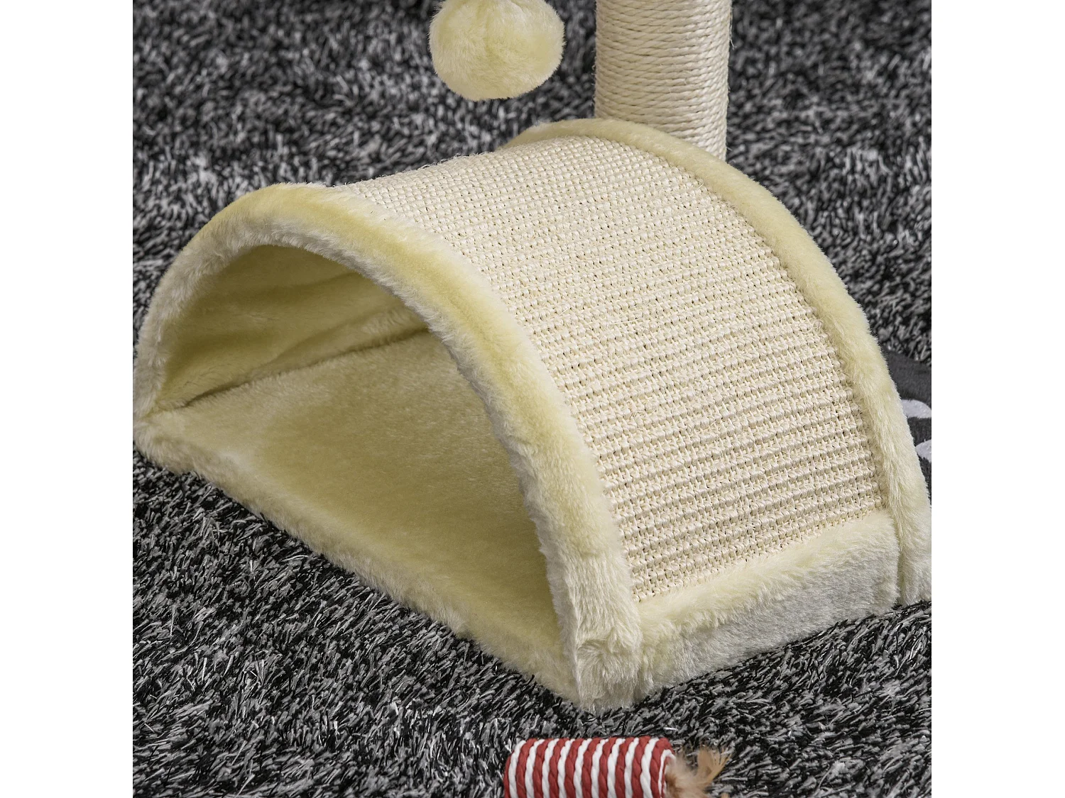 Árbol para gatos beige 35.5x37x46 cm PawHut