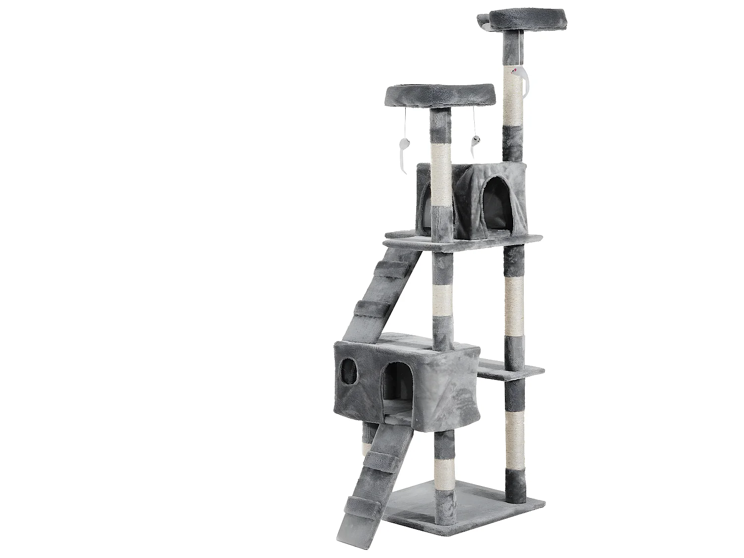 Árbol para gatos gris 50x50x170 cm PawHut