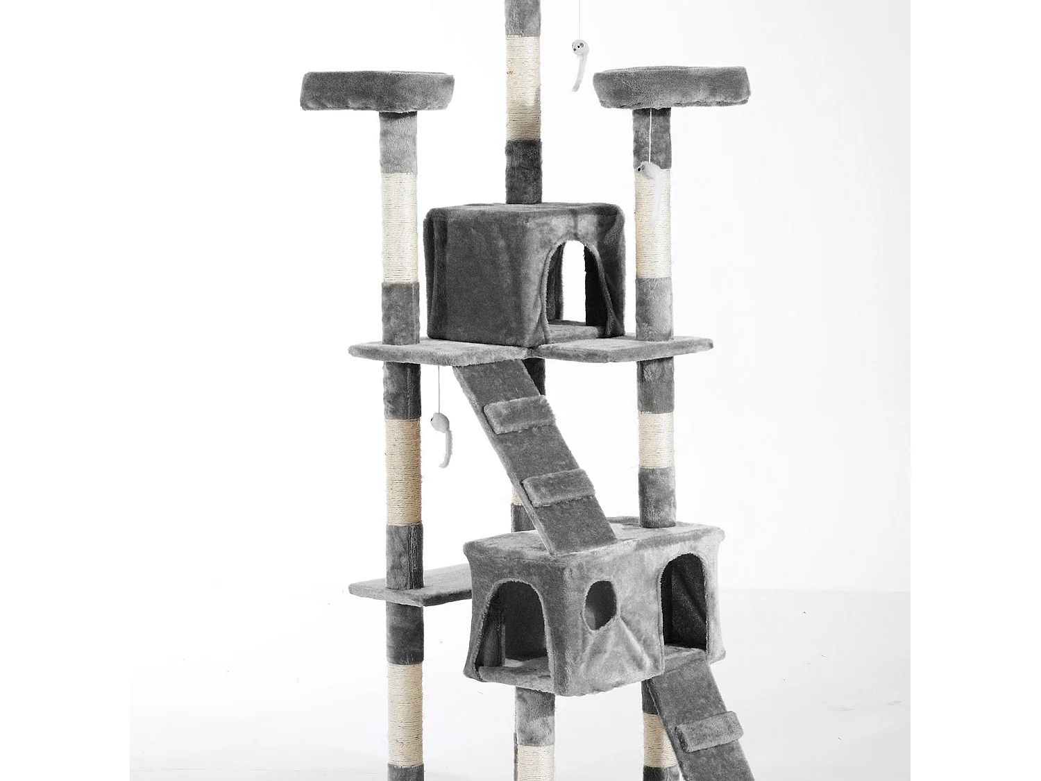 Árbol para gatos gris 50x50x170 cm PawHut