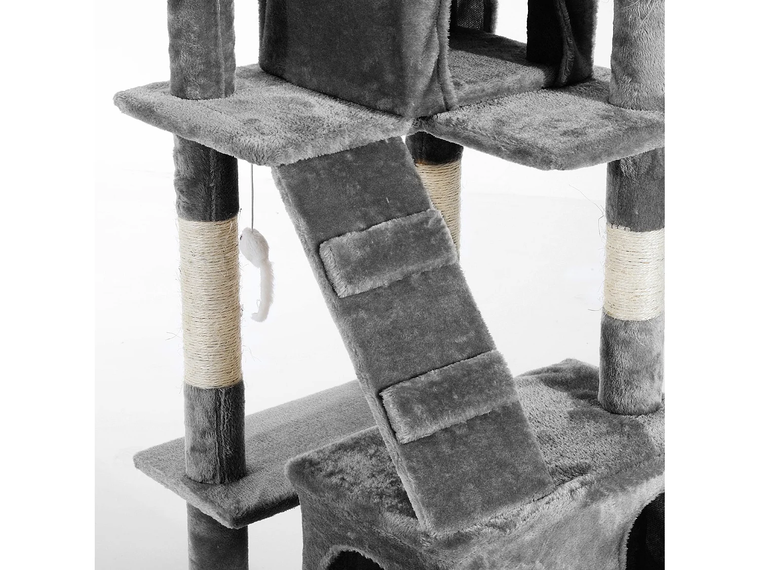 Árbol para gatos gris 50x50x170 cm PawHut