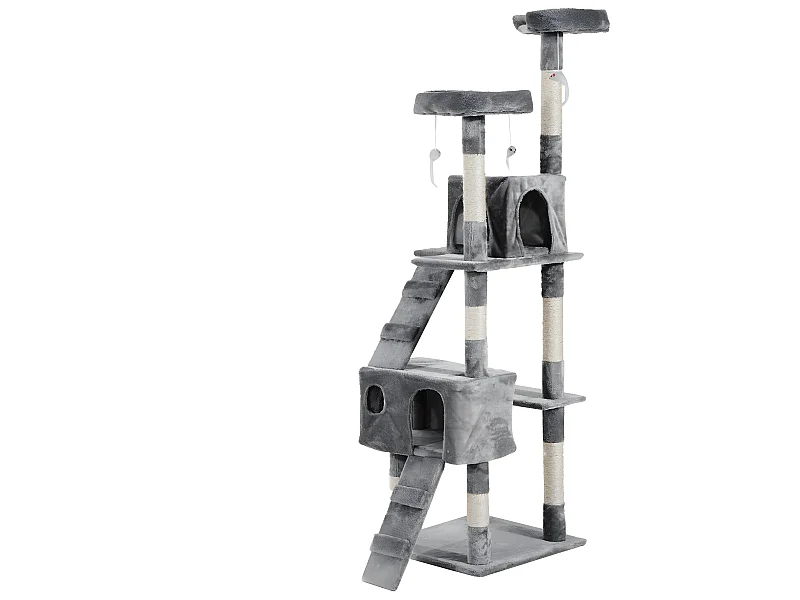Árbol para gatos gris 50x50x170 cm PawHut