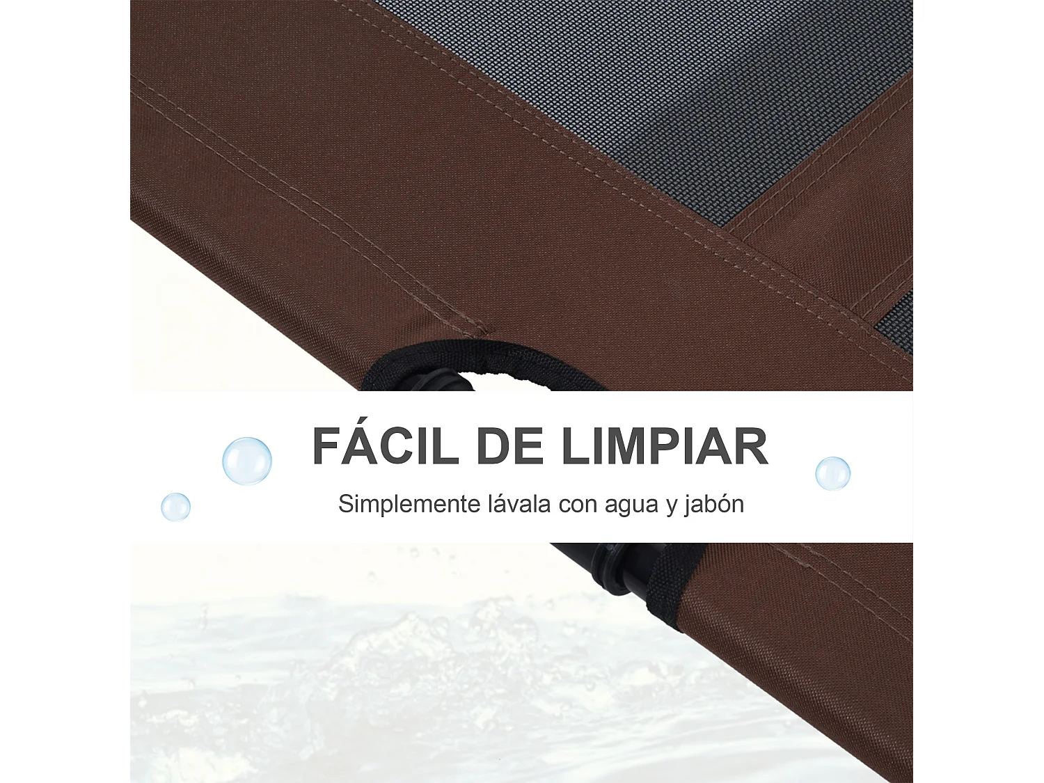 Cama elevada para perros café 92x76x18 cm PawHut