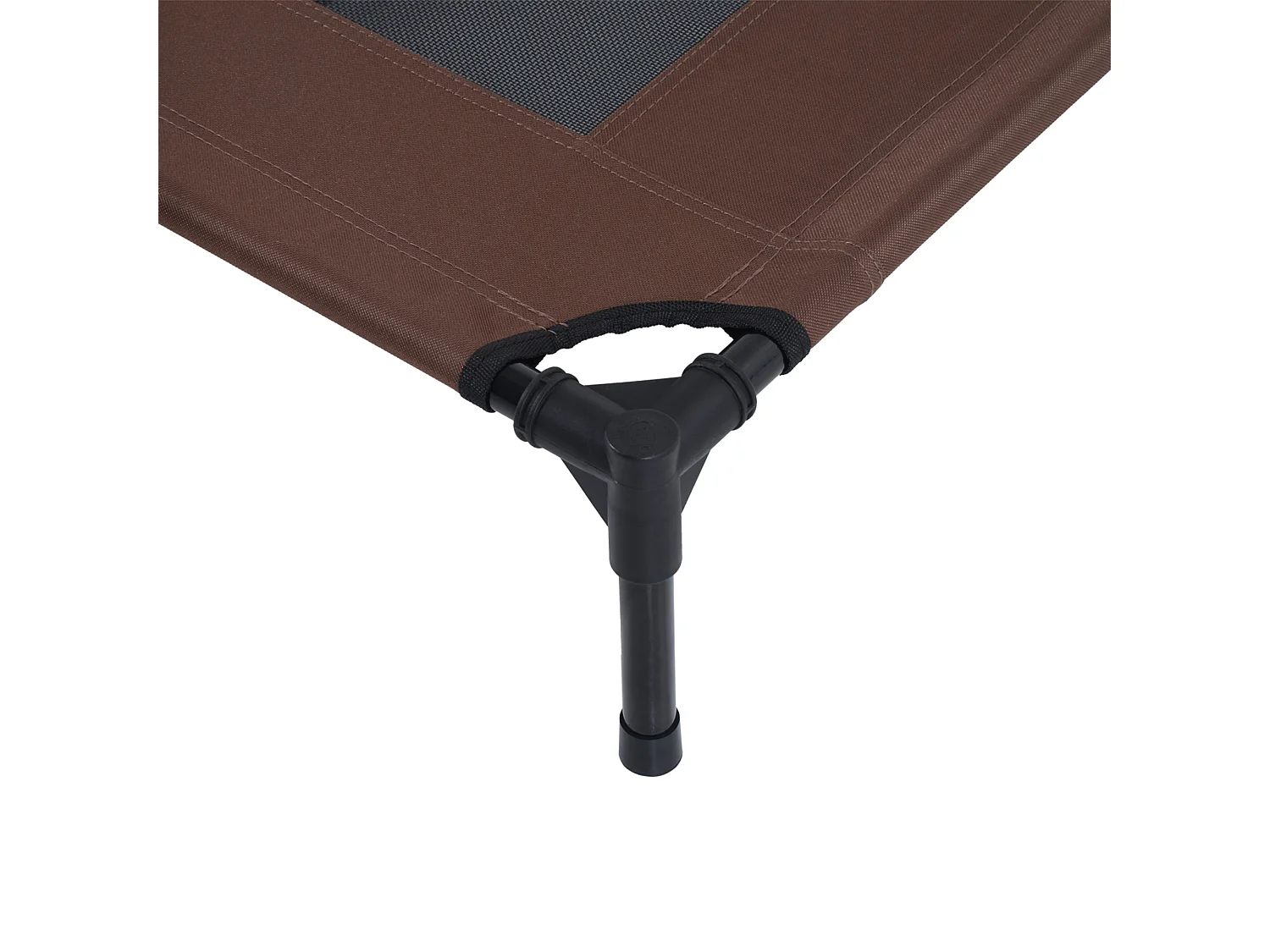 Cama elevada para perros café 92x76x18 cm PawHut