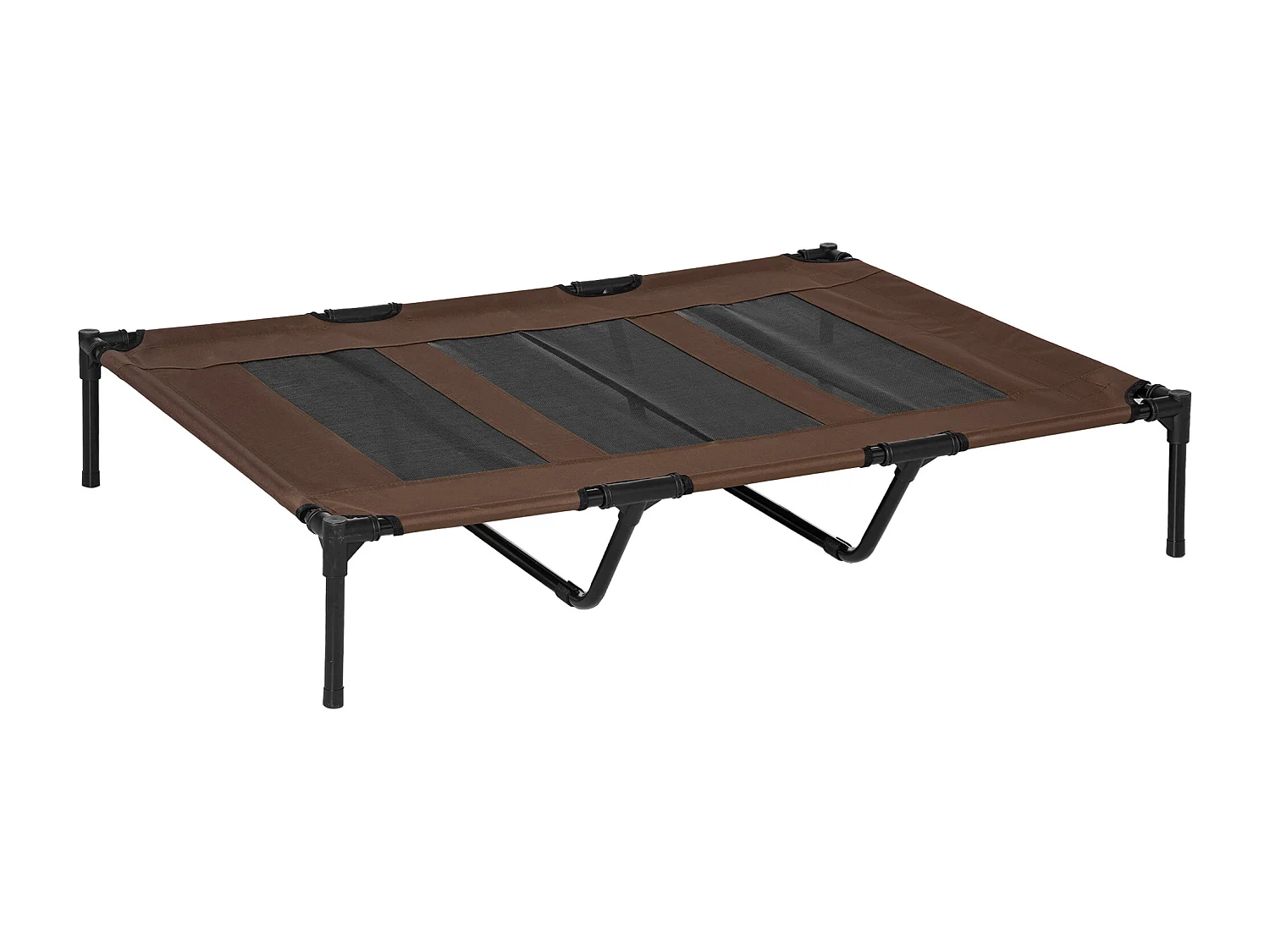Cama elevada para perros café 122x92x23 cm PawHut