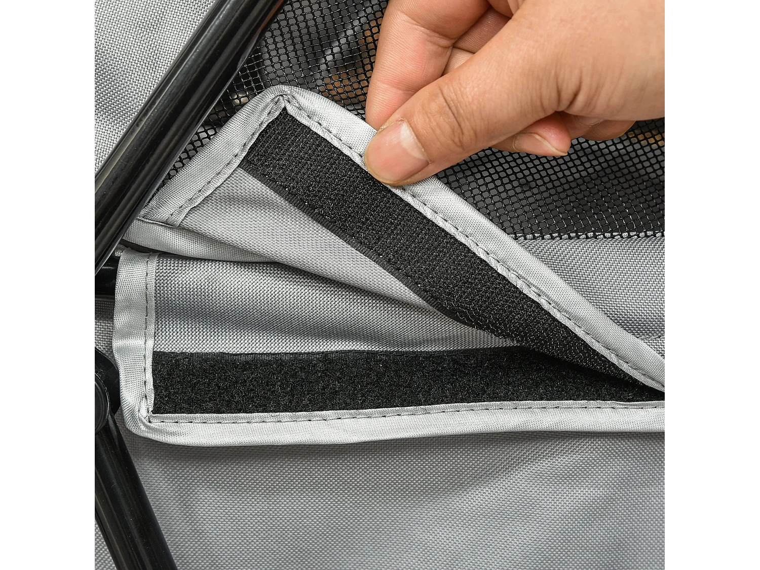 Cochecito para mascotas gris 67x45x96 cm PawHut