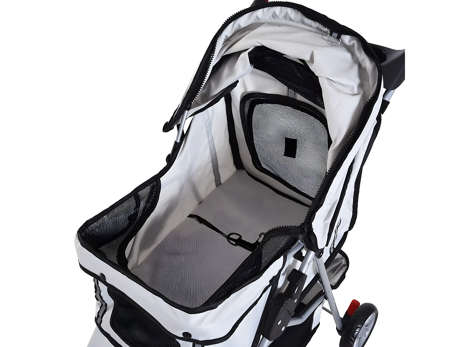 Cochecito para perro y gato gris 75x45x97 cm PawHut