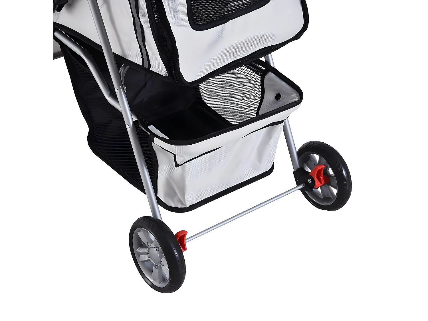 Cochecito para perro y gato gris 75x45x97 cm PawHut