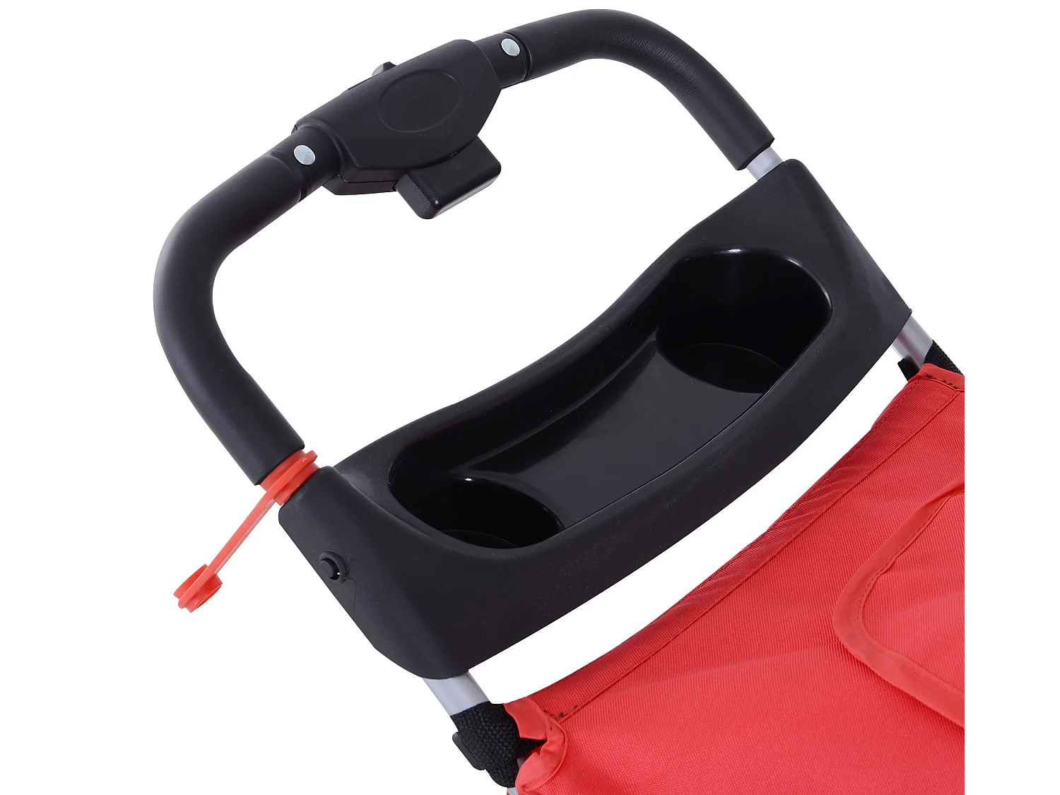 Cochecito para mascotas rojo 75x46x94 cm PawHut