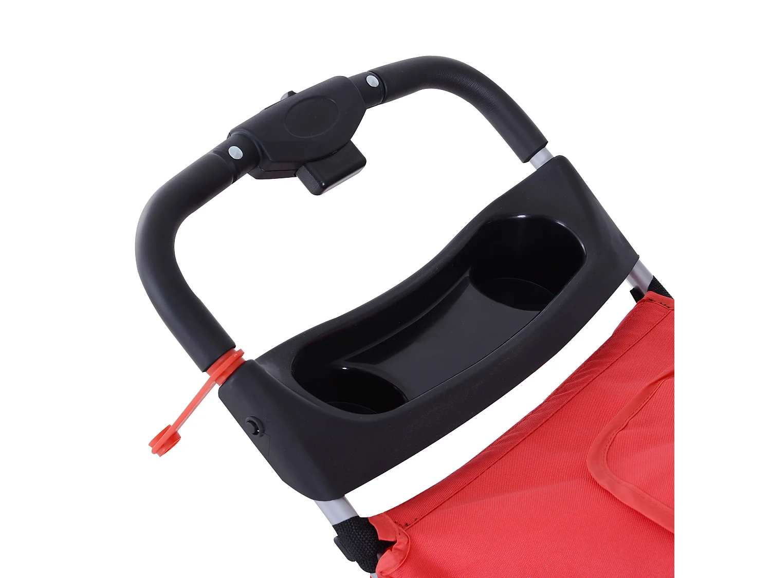 Cochecito para mascotas rojo 75x46x94 cm PawHut