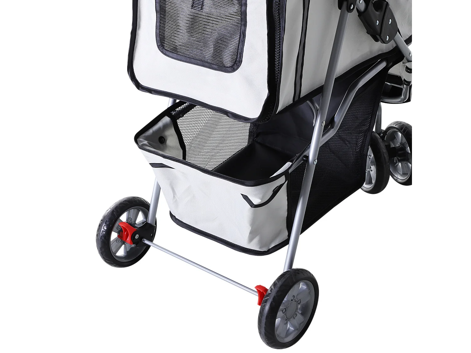 Cochecito para perro y gato gris 75x45x97 cm PawHut