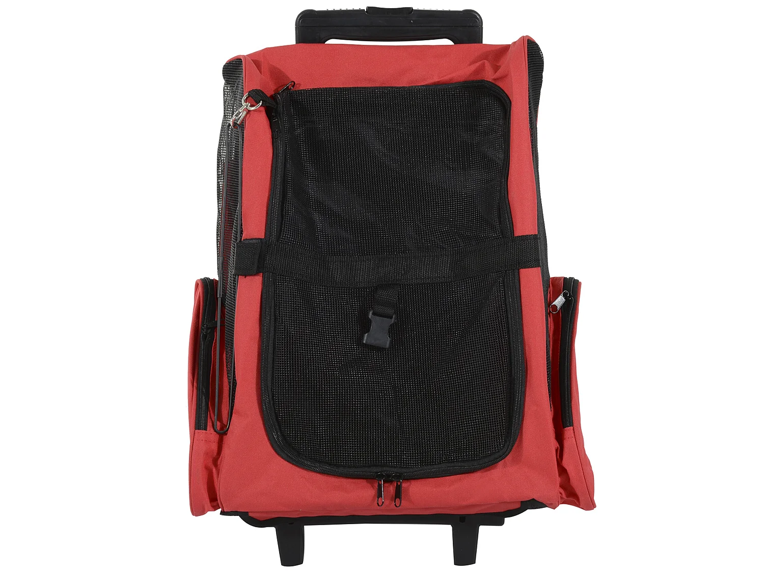 Transportín carrito para mascotas rojo 42x25x55 cm PawHut