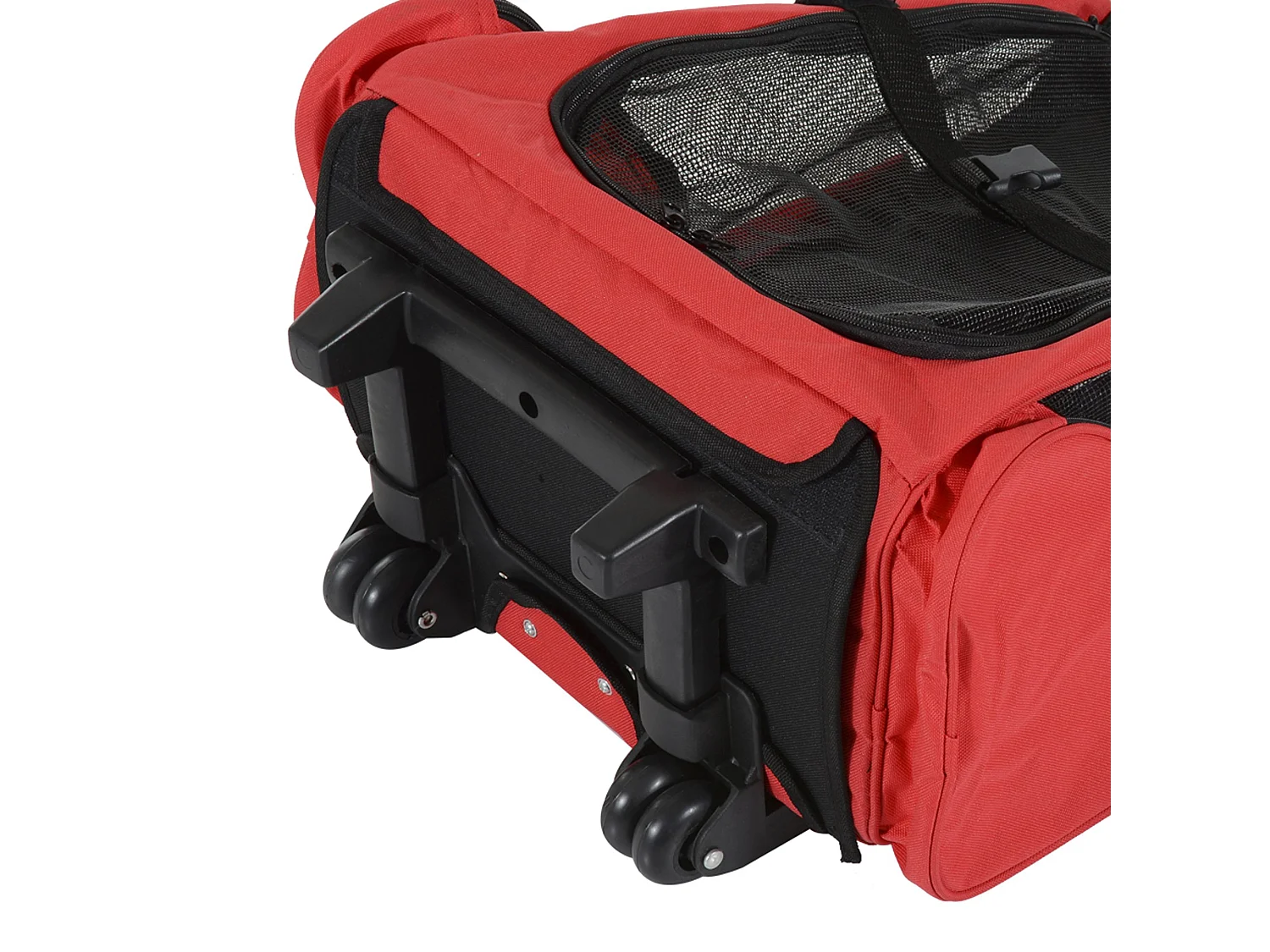 Transportín carrito para mascotas rojo 42x25x55 cm PawHut
