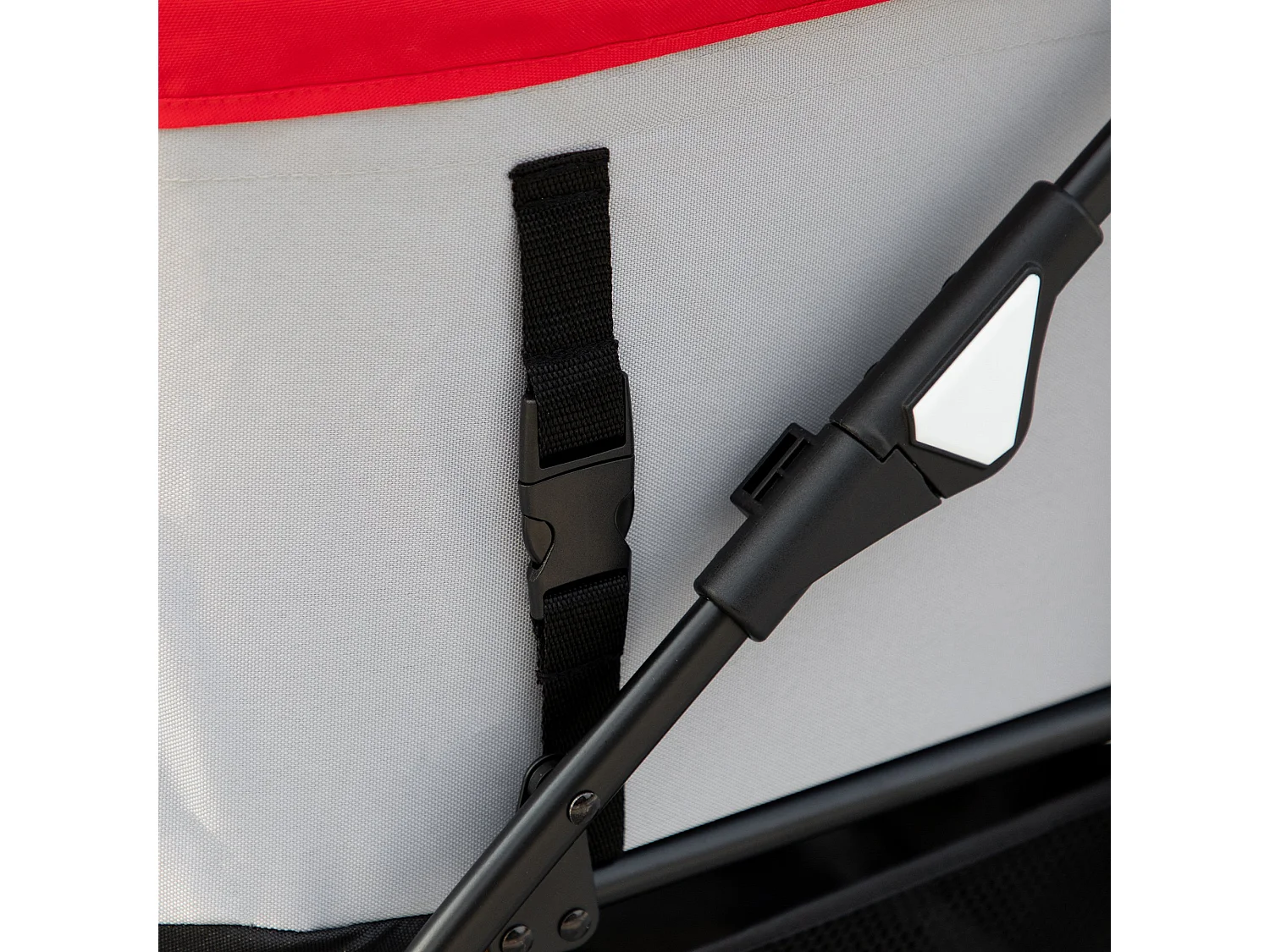 Cochecito para mascotas rojo 82x49.5x98 cm PawHut