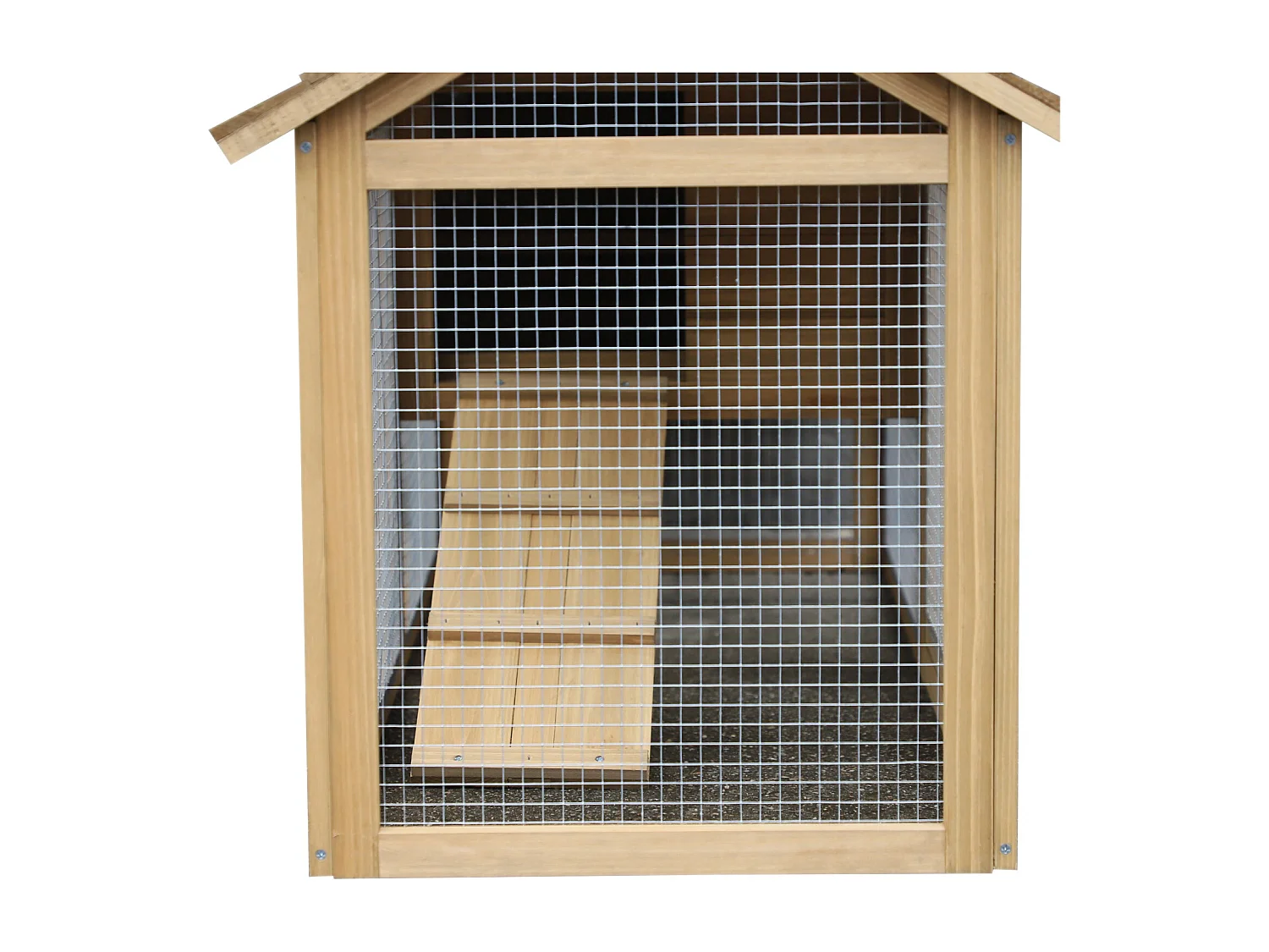 Gallinero de jardín madera natural 150.5x54x87 cm PawHut