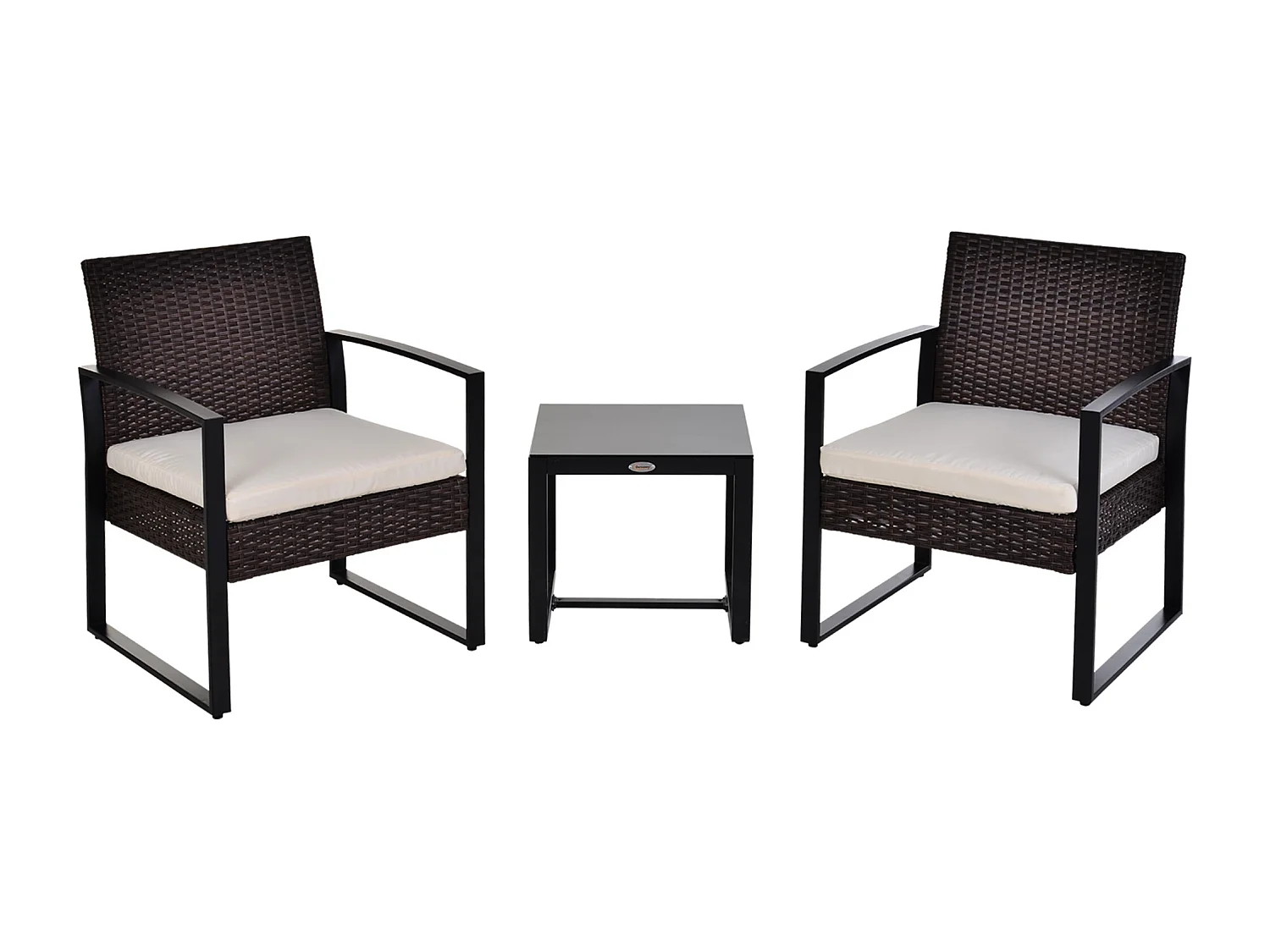 Conjunto de muebles de jardín marrón 63x57x76 cm Outsunny