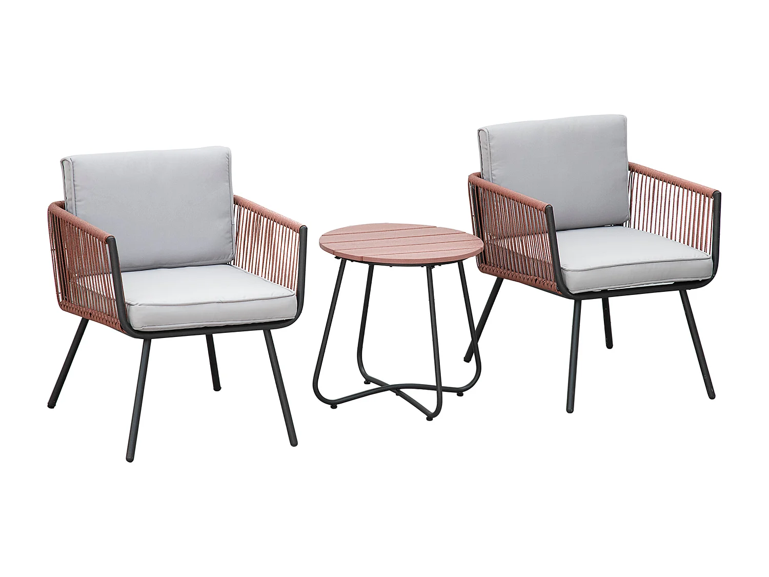 Muebles de ratán naranja 61x64x64 cm Outsunny