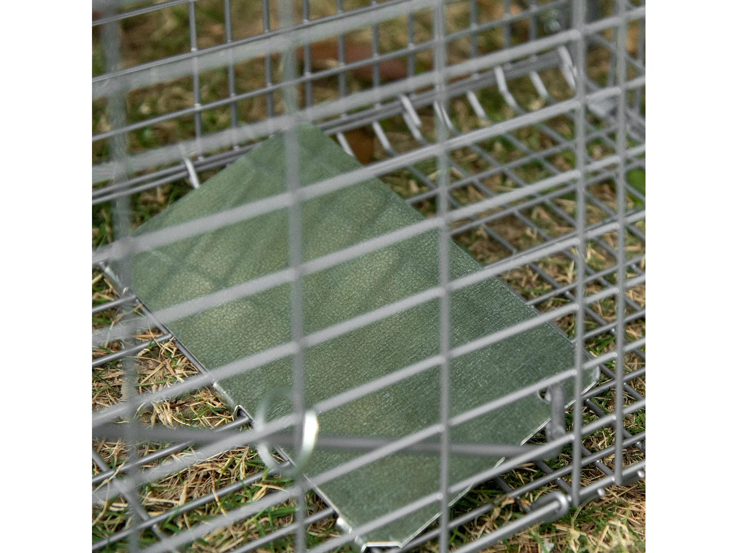 Trampa para animales plata 81x26x34.5 cm Outsunny