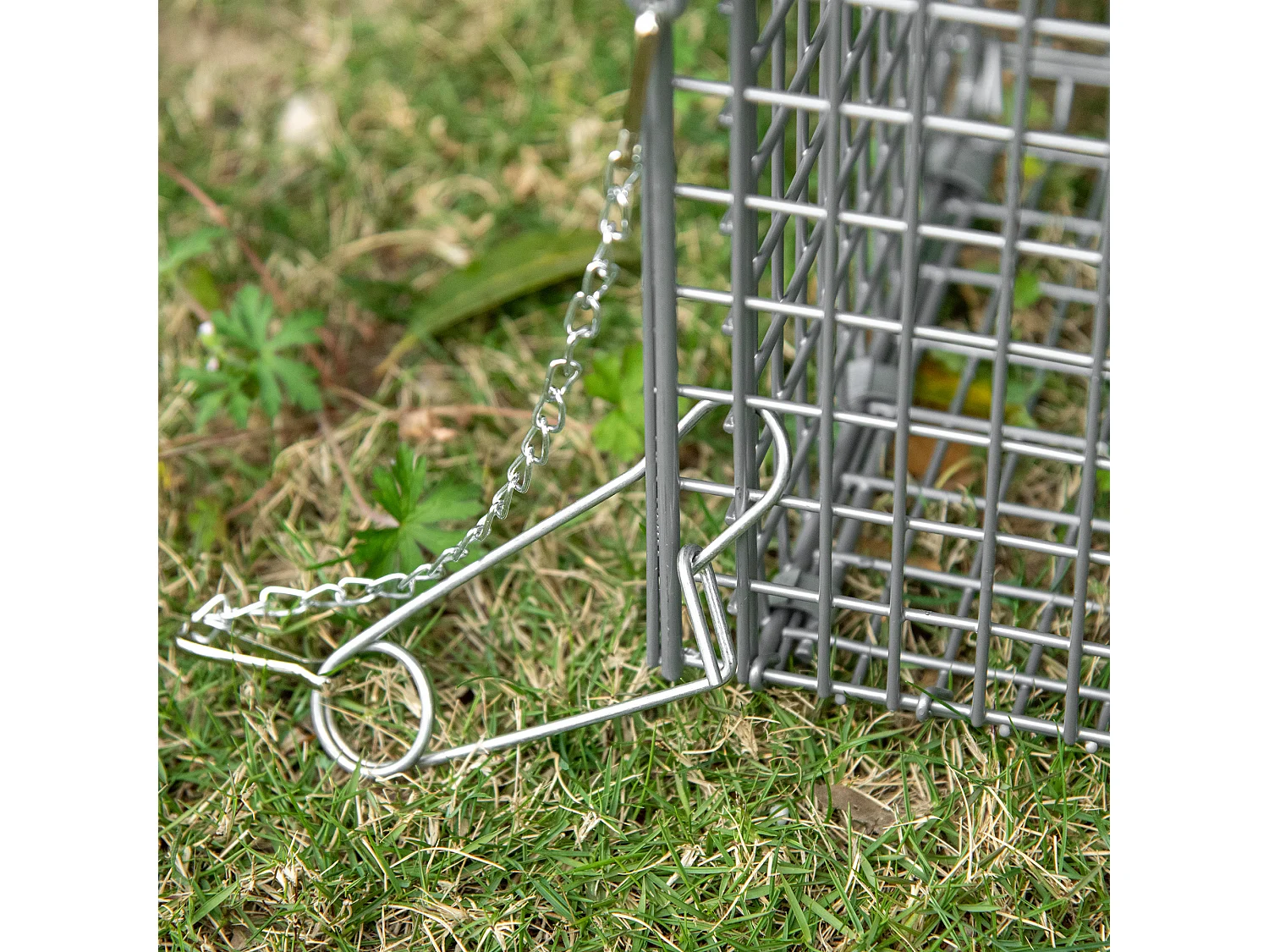 Trampa para animales plata 81x26x34.5 cm Outsunny