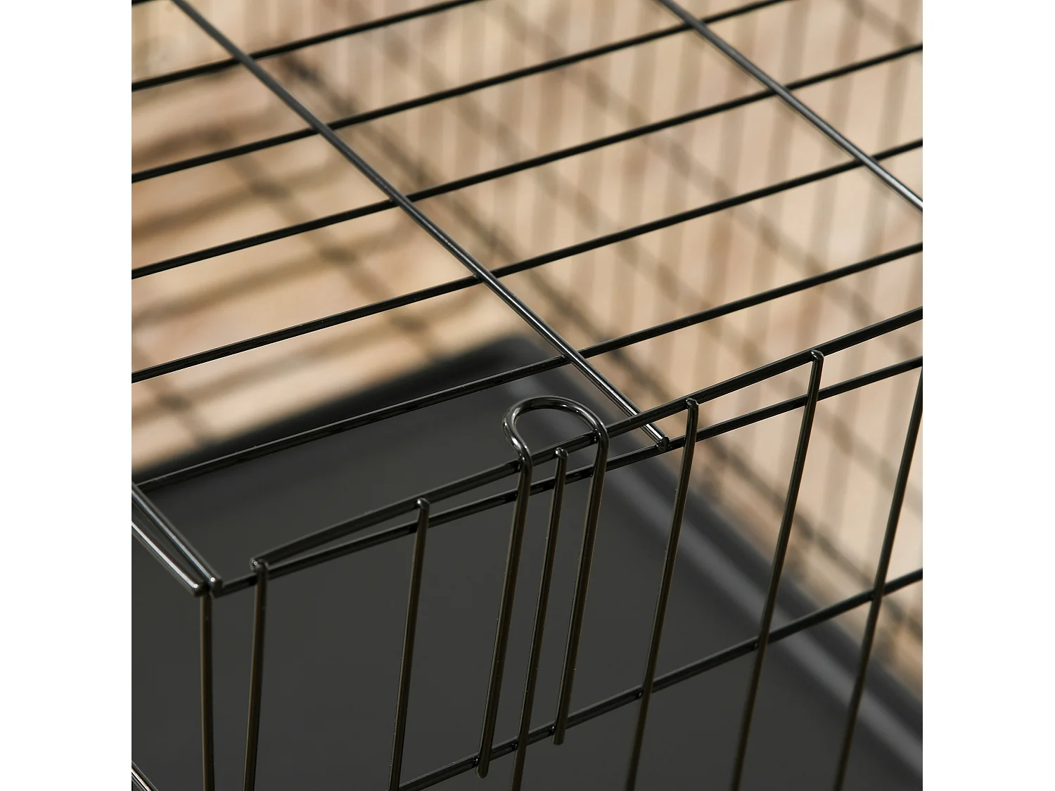 Jaula de perro negro 117x74.5x81 cm PawHut