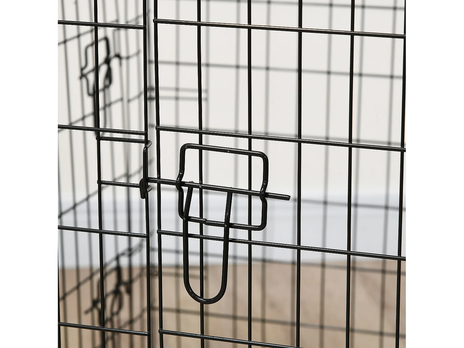 Jaula de perro negro 117x74.5x81 cm PawHut