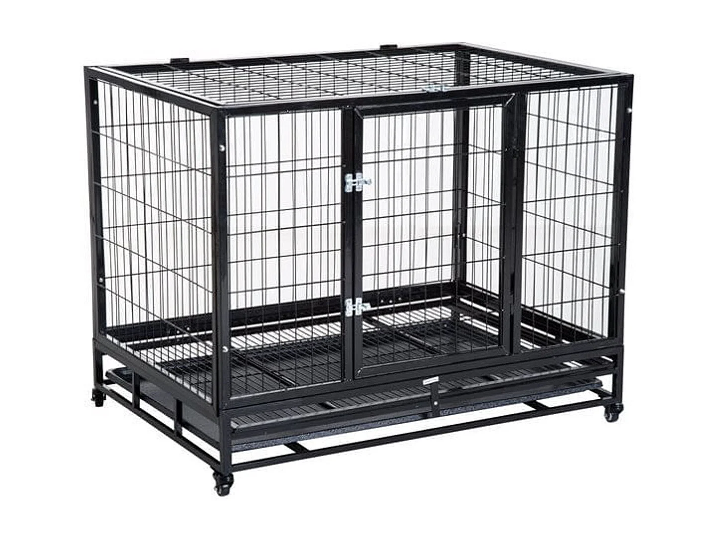 Jaula para perros negro 92x62x75 cm PawHut