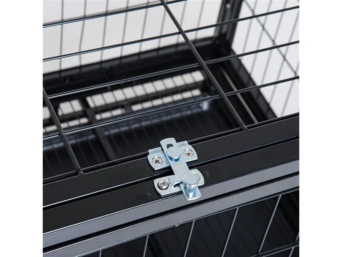 Jaula para perros negro 92x62x75 cm PawHut