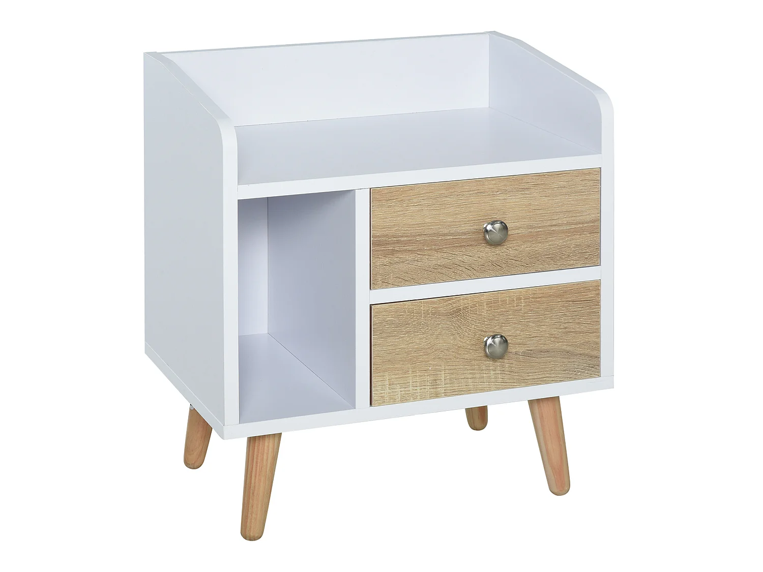 Mesita de noche blanco 43x30x49cm HOMCOM