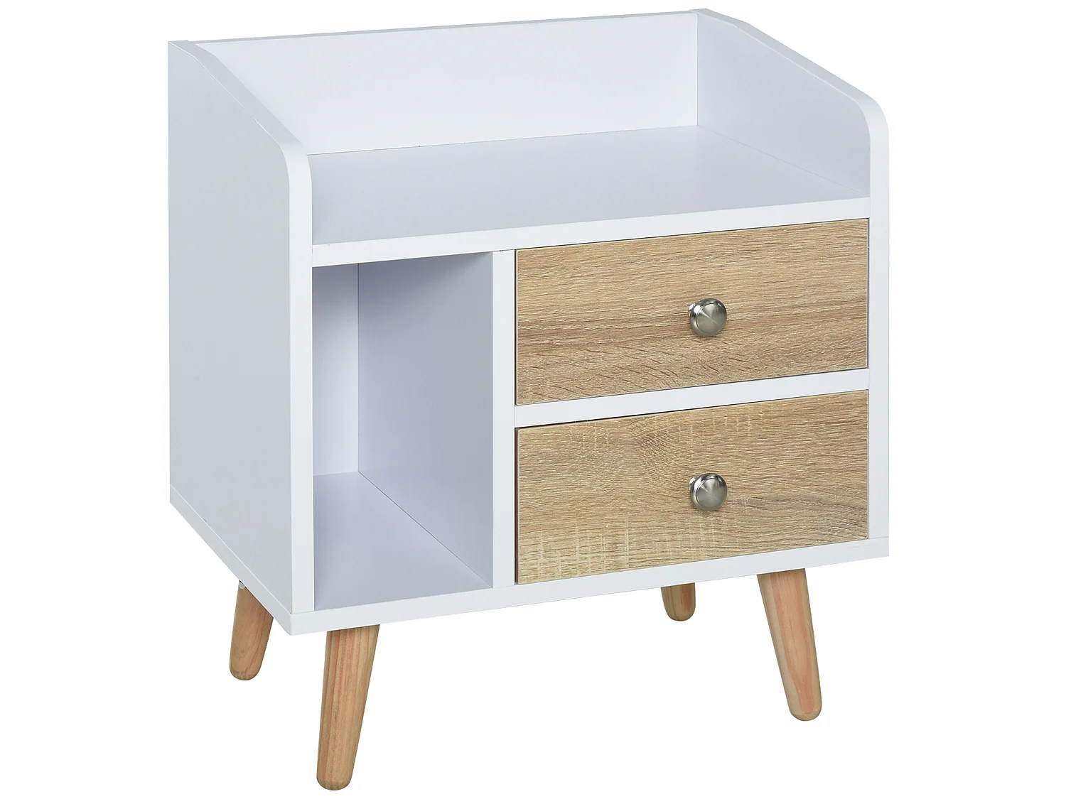 Mesita de noche blanco 43x30x49cm HOMCOM