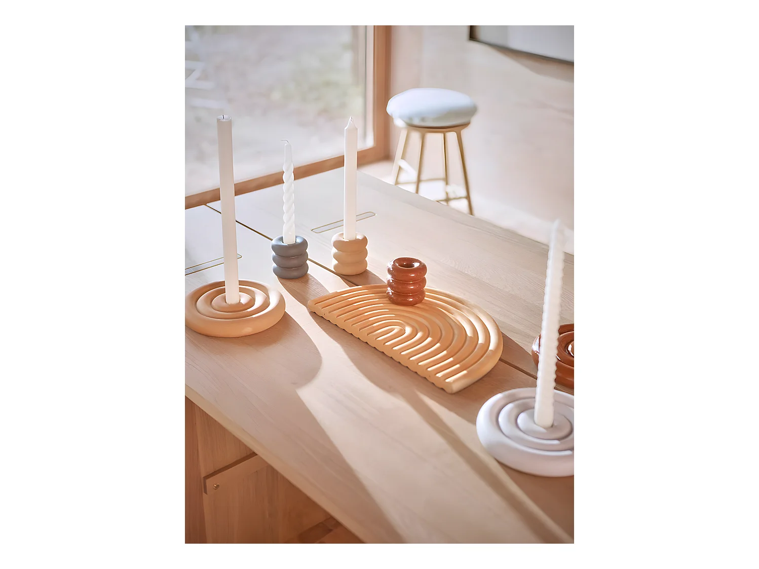 Bougeoir en grès Living