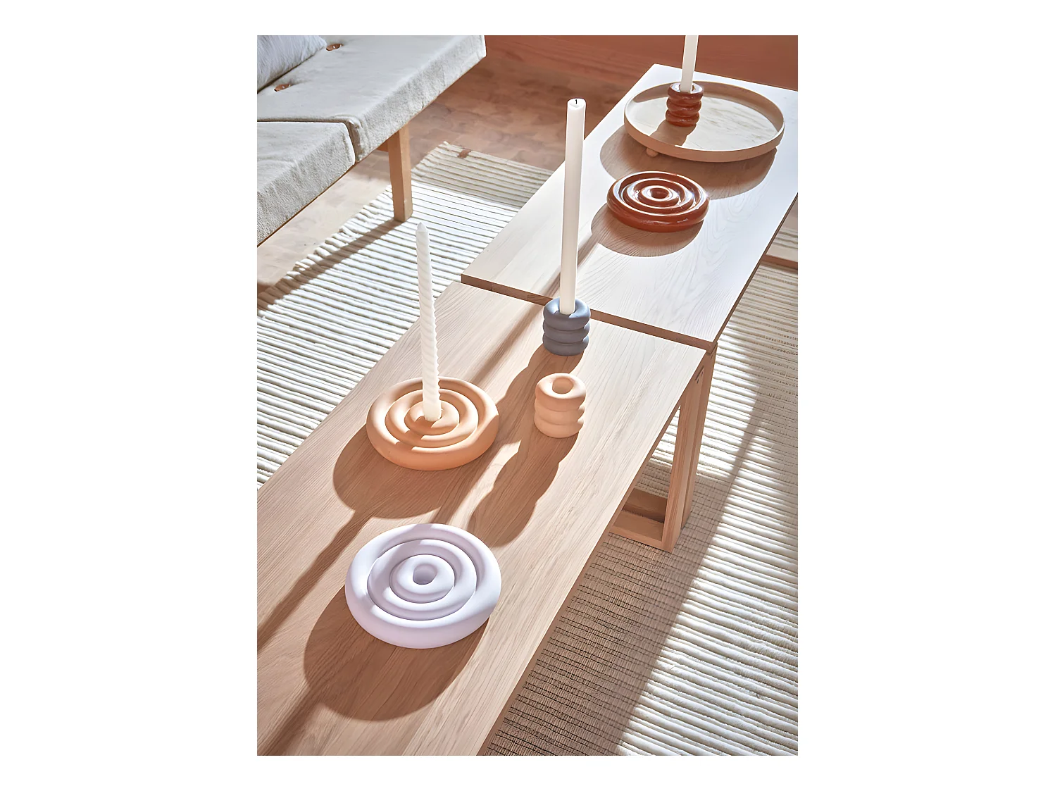 Bougeoir en grès Living