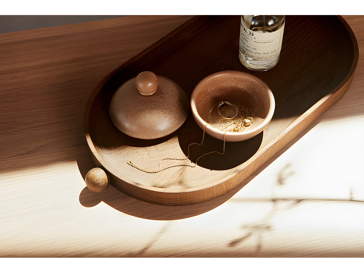 Plateau en chêne Living