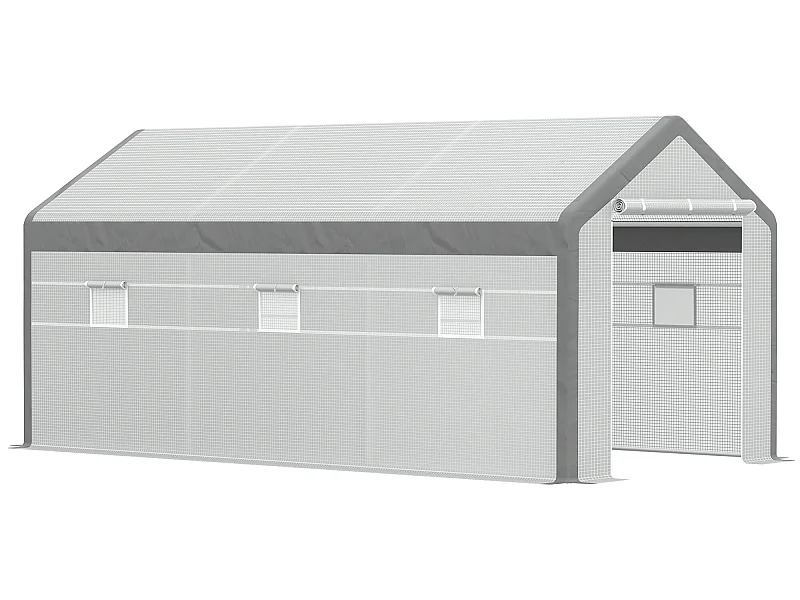 Invernadero de jardín blanco 600x300x280 cm Outsunny