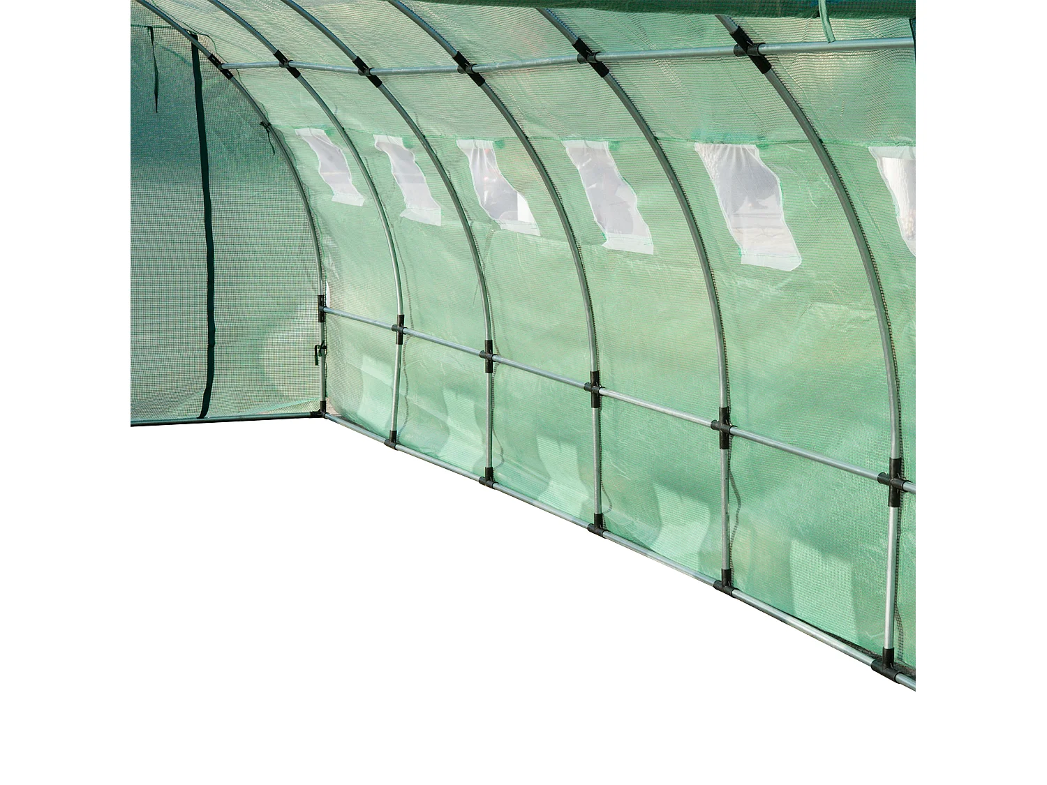 Cubierta de invernadero verde oscuro 600x300x200 cm Outsunny