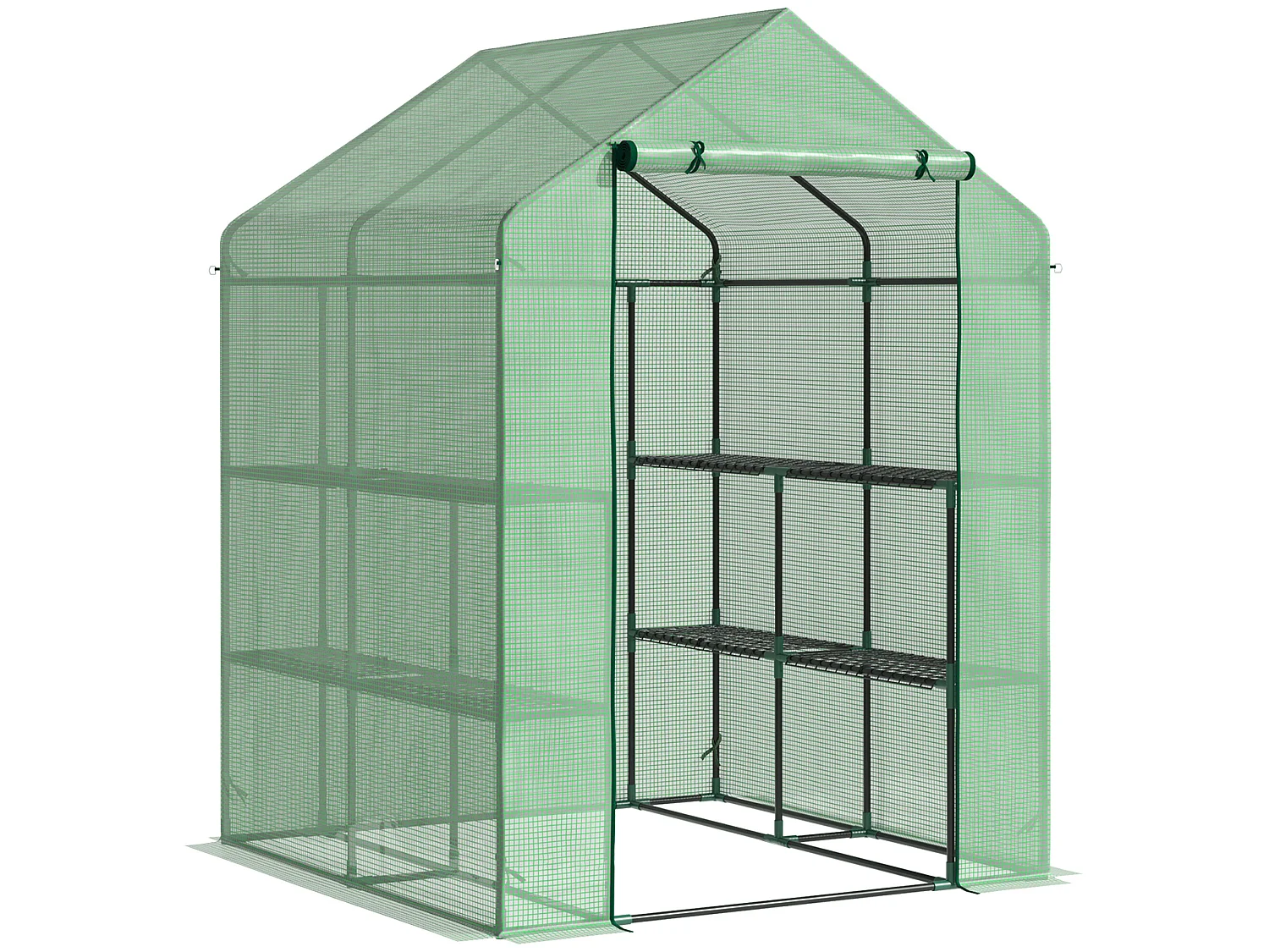 Invernadero de jardín verde 143x138x190 cm Outsunny