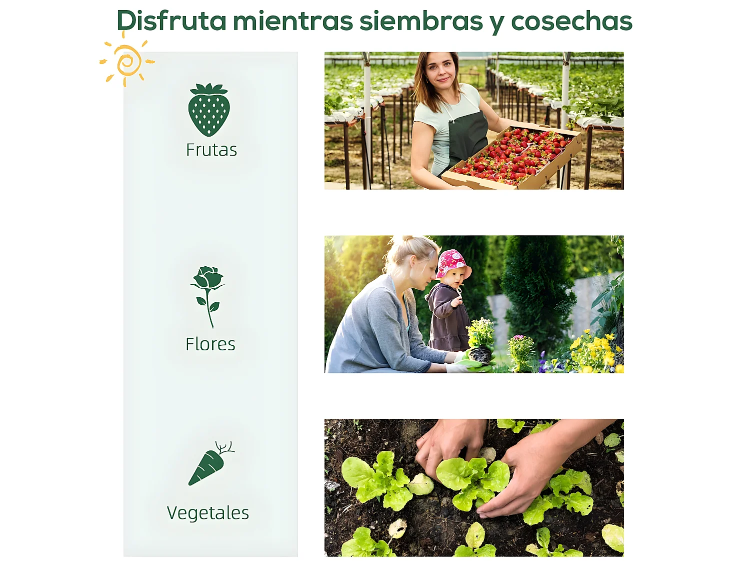 Invernadero de jardín verde 80x49x160 cm Outsunny