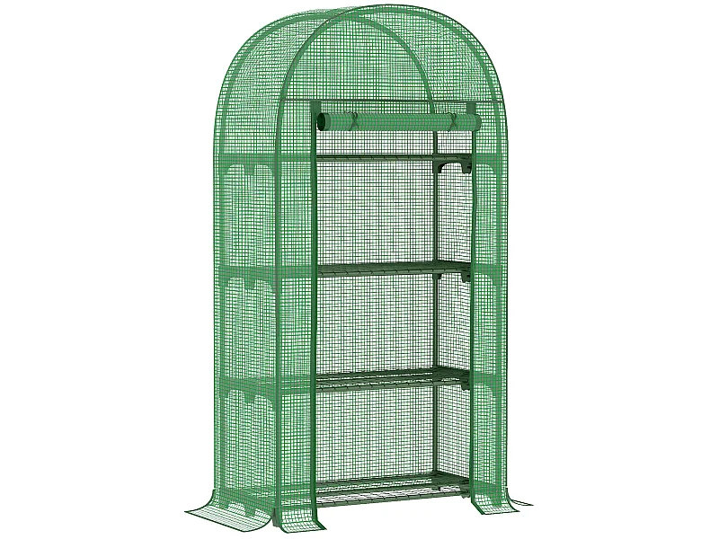 Invernadero de jardín verde 80x49x160 cm Outsunny