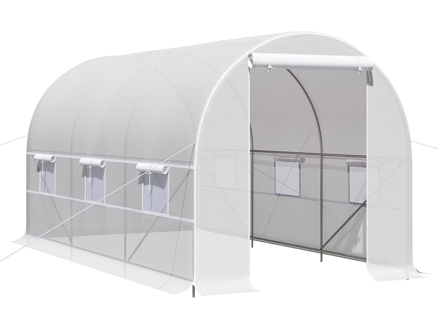 Invernadero de túnel blanco 400x200x200 cm Outsunny