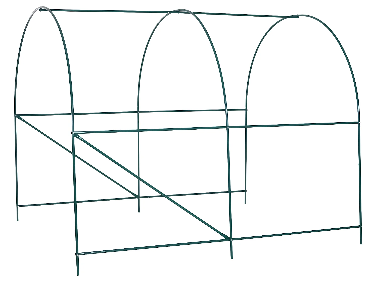 Invernadero de jardín verde 245x200x198 cm Outsunny