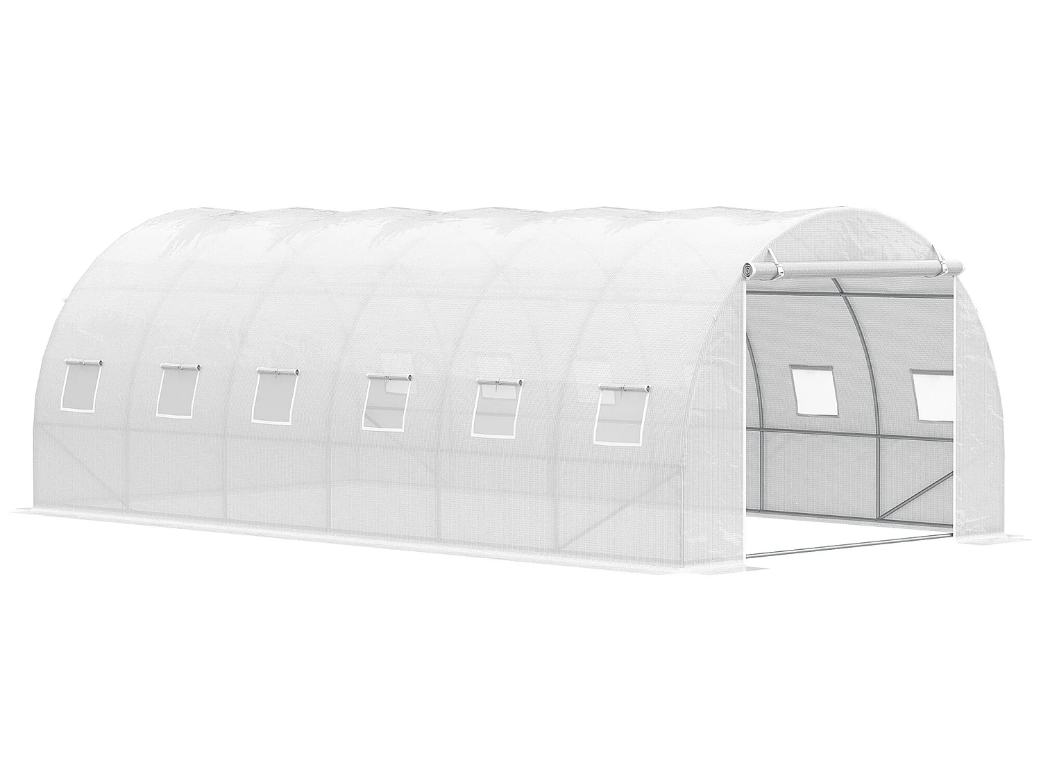 Invernadero de túnel blanco 600x300x200 cm Outsunny