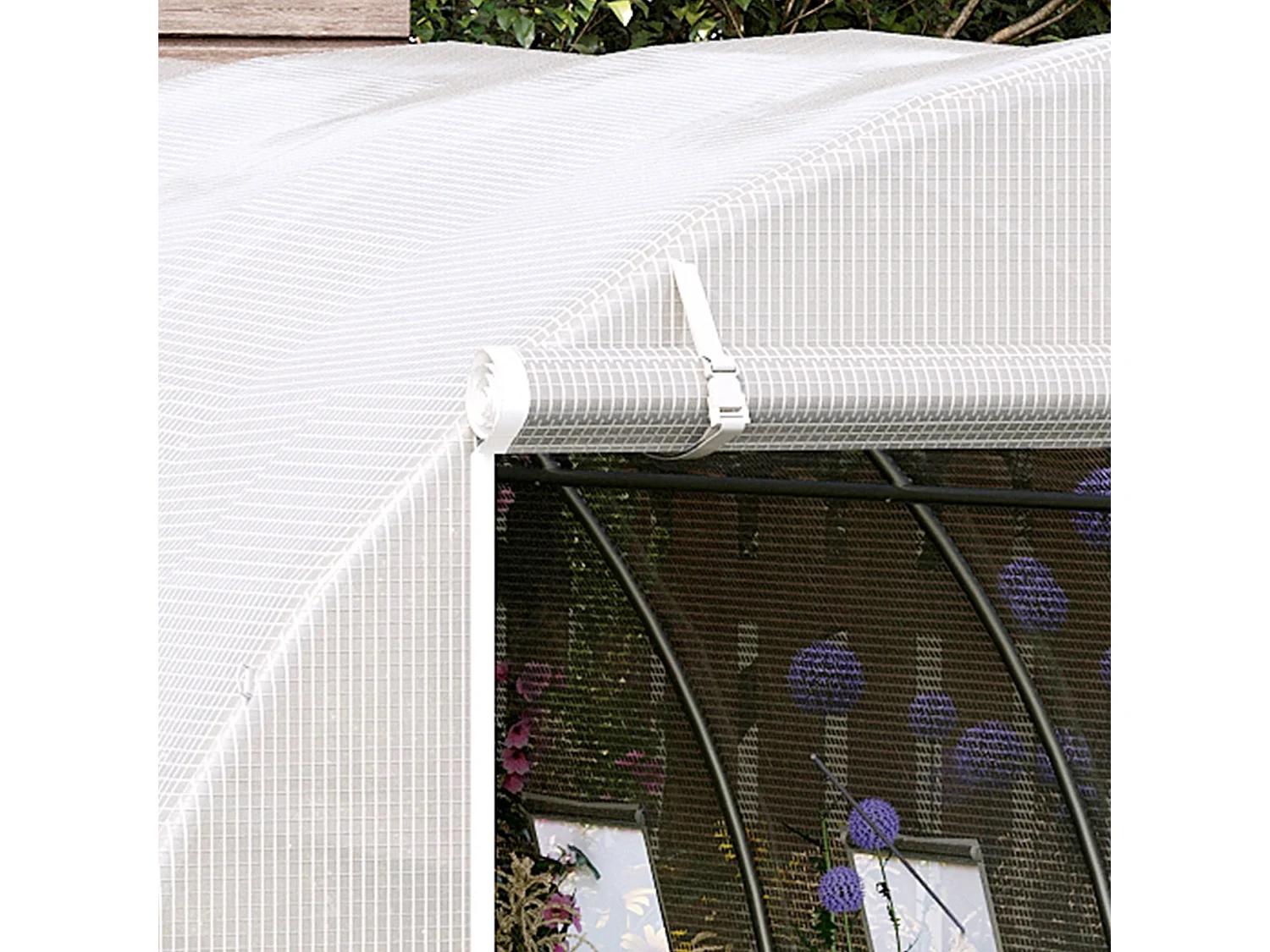 Invernadero de túnel blanco 600x300x200 cm Outsunny