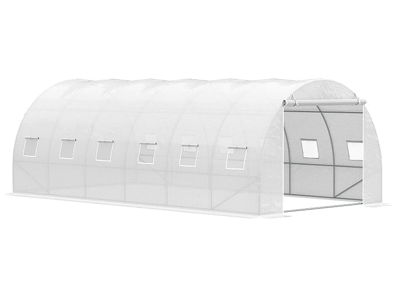 Invernadero de túnel blanco 600x300x200 cm Outsunny