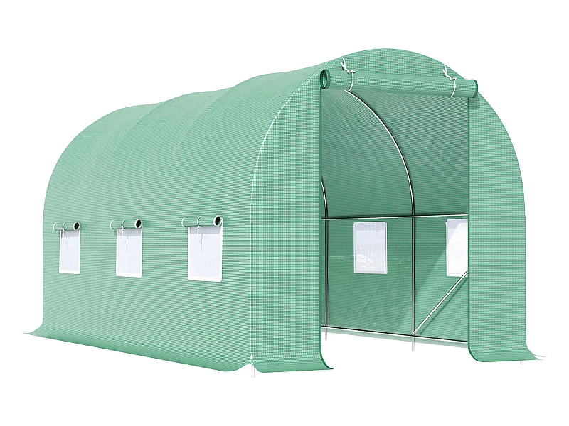Invernadero de jardín verde 445x190x200cm Outsunny