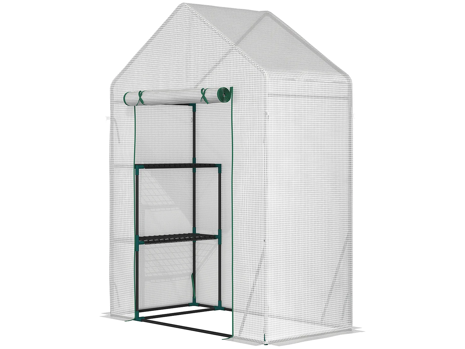 Invernadero de jardín blanco 143x73x195 cm Outsunny